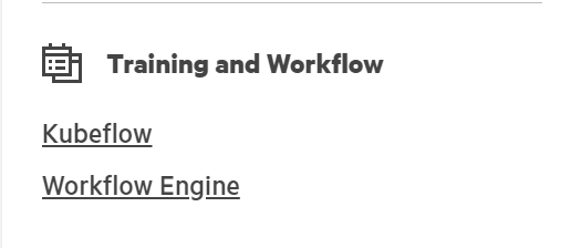 Training and Workflow panel