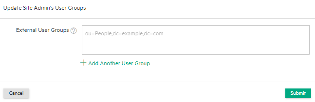 Update Site Admin's User Groups dialog